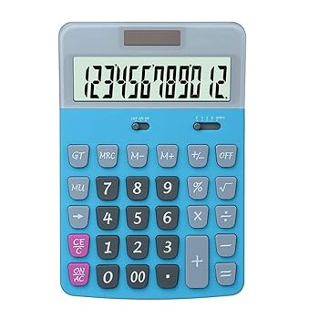 【中古】計算器 画面学習机とっ始め事務室計算器ソーラー計算器つの色のオプション 事務機材 授業時間 請け売り店 御役目用 (Color : Blue, Size : One size)
