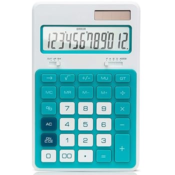 【中古】実務電卓 デスクトップ電卓調節可能な視野角折り畳みボード耐久性のあるプラスチックキー電卓 (色 : 緑, Size : 10.7x17cm)|AJIMURA-SHOP