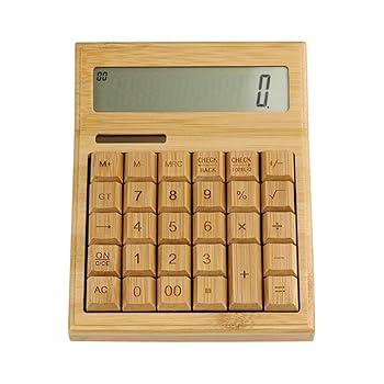 【中古】SHUUL 木製太陽光発電LCDスクリーン安全機能電卓 電卓，木製太陽光発電lcdスクリーン安全機能電卓12ビットデジタル多機能学校用学生用 学用品 中｜AJIMURA-SHOP