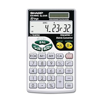【中古】シャープ EL344RB EL344RB メートル法 変換財布 電卓 10桁 LCD