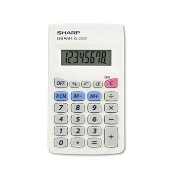 【中古】シャープel233sbポケット電卓、8桁LCD