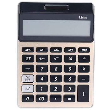 【中古】電卓 12桁の大型ディスプレイ、ソーラーバッテリーLCDディスプレイオフィス電卓-ランダムカラーを備えた電卓電子卓上電卓 テンキー 事務用品 オ｜AJIMURA-SHOP