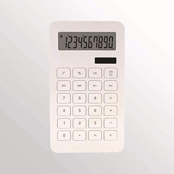 【中古】電卓 から選択する四色ソーラー電卓デュアルパワー10桁デスクトップバーコンピュータ 基本的な計算機 (色 : White, Size : 17x9.6cm)|AJIMURA-SHOP