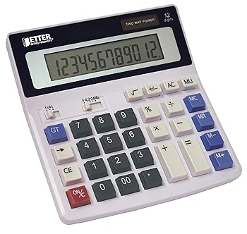 【中古】Better Office Products 特大電子デスクトップ電卓、12桁のLCDディスプレイ、角度付きディスプレイパネル、4つの機能メモリキー、ライトグレー、|AJIMURA-SHOP