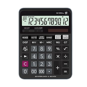 【中古】電卓、財務計算機、基本計算機、オフィス電卓、12桁液晶ディスプレイ高感度ボタン、ソーラーとバッテリーのデュアル電源、オフィス、家庭、学校