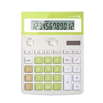 【中古】電卓、標準機能の科学電子デスクトップ電卓、デュアル電源、大きなボタン、大きな12桁のLCDディスプレイ、日常および基本的なオフィスハンドヘル｜AJIMURA-SHOP