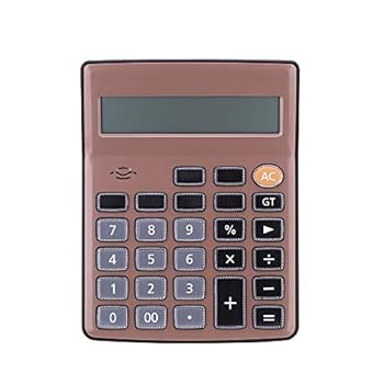 【中古】実務電卓 音声電卓メタルアルミパネル音楽アラームコンピューター大ボタン大画面12桁 (色 : 褐色, Size : One size)｜AJIMURA-SHOP