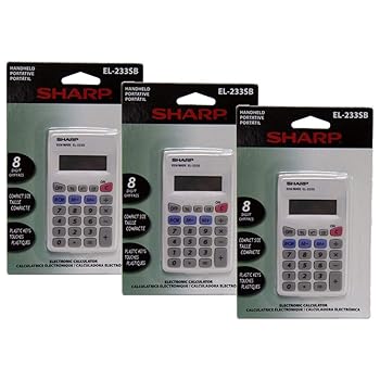 【中古】（3パックバリューバンドル）SHREL233SB EL233SB ポケット電卓 8桁 LCD｜AJIMURA-SHOP