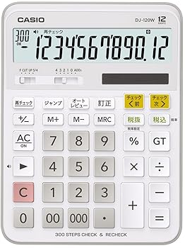 【中古】カシオ 判定基準計算器 数えること照合のしるし検算 学習机印字機 12桁 DJ-120W-N 【まとめ買い3台仕掛ける】