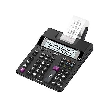 【中古】Casio Office Products HR-200RC Mini-Desktop Printing Calculator, Black