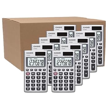 【中古】Casio Inc. HS8VA 判定基準1価関数計算器カートン/各10個 しろがね色