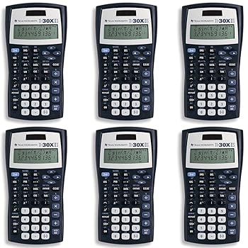 【中古】Texas Instruments TI-30X IIS 2-Line Scientific Calculator, Black with Blue Accents, 6 Pack|AJIMURA-SHOP