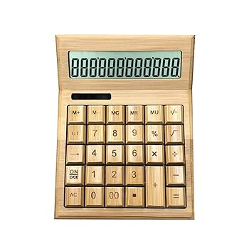 【中古】12桁学習机計算器竹大きな名取り草の授業時間老人ホーム執務室用学習机とっ始め計算器 (色 : Picture shows, 大きさ : Free size)