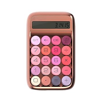 【中古】計算機 ガールキャンディーカラーの大きなボタン機械式計算機のデスクトップ電卓オフィスでの使用 事務用品 オフィス用品 仕事用 (Color : Rose