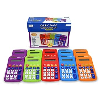【中古】EAI Education CalcPal EAI-80 第一義的計算器: アソートカラー - 10個仕掛ける