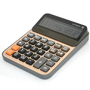 【中古】電卓 大画面バッテリーを搭載した電卓日付時刻表示アラーム電卓パワードデスクトップ電卓 商売