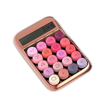 【中古】実務電卓 電卓財務会計事務所ポータブルコンピューターABS素材電卓 (色 : Pink, Size : 14.8x9.2cm)|AJIMURA-SHOP