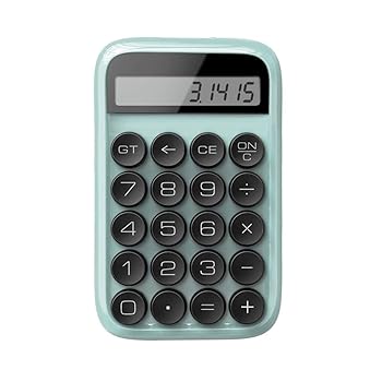 【中古】計算器 力学的鍵盤計算器ガールギフトオフィス受験計算器 事務所、教え子、仕事量用 商行為用 家計用 (色 : 緑, Size : 14.8x9.2糎)