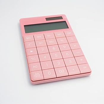【中古】12桁学習机とっ始め計算器大型ビッグ名取り草ファイナンス商行為会計検査官手道具蓄電池と照明ランプ付き添い人太陽の光発生 (色 : A, 大きさ