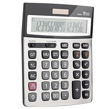 【中古】計算器 16桁メタルユニバーサルプログラマー120ステップチェックデュアルパワーソーラーオフィスファイナンスデスクトップ計算器 (Color : A, Size)