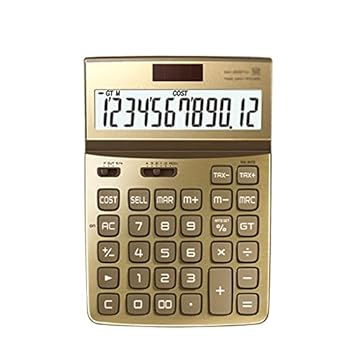 【中古】12桁計算器ピアノペイントパネルオフィスファイナンスソーラーコンピュータファッショナブルラブリーオフィス文具設備 (色 : C, 大きさ)