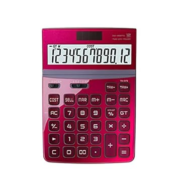 【中古】12桁電卓ピアノ塗装パネルオフィスファイナンスソーラーコンピュータファッショナブルラブリーオフィス文具用品 (色 : B, サイズ