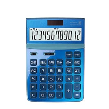 【中古】12桁計算器洋琴ペンキ塗りパネルオフィスファイナンスソーラーコンピュータファッショナブルラブリーオフィス文具設備 (色 : D, 大きさ)