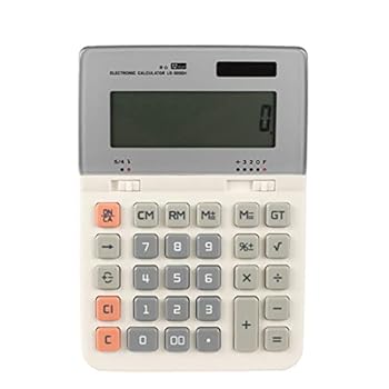 【中古】電卓 クラシック 耐久性 財務 会計 マネー ラージ デュアル パワー 大画面 大ボタン デスクトップ ソーラー (色 : A, サイズ : As the picture s|AJIMURA-SHOP