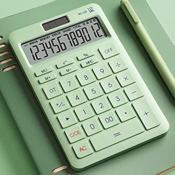 【中古】大きなボタン オフィス会計 12 デジタル電卓 13 学用品 太陽電池電源 (色 : A, サイズ