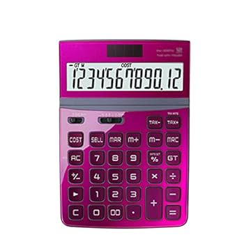 【中古】12桁計算器洋琴ペンキ塗りパネルオフィスファイナンスソーラーコンピュータファッショナブルラブリーオフィス文具設備 (色 : A, 大きさ)