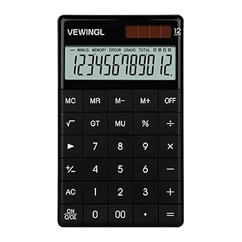 【中古】VEWINGL ノートパソコンキーボード計算器 12桁、デュアルパワーバッテリーとソーラー、大型LCD見せびらかす付き添い人学習机計算器 事務所、授業時間、身寄り、