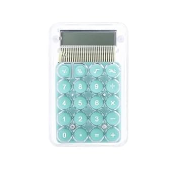 【中古】HANIIC-952 8 ビットディスプレイサイレントワイドスクリーンミニ電卓学生ポータブル透明電子電卓日常用