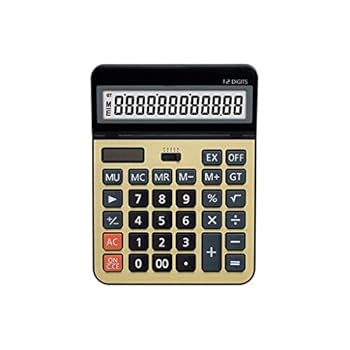 【中古】FUZHCY(たけち) ホームとオフィス、デュアルパワー、太陽やバッテリーのための標準機能の基本的なデスクトップ電卓、大型ディスプレイ、|AJIMURA-SHOP