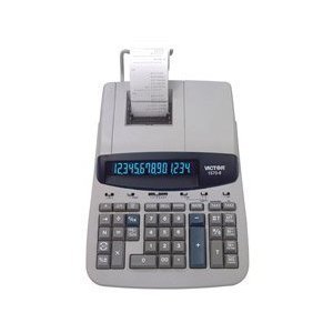 【中古】Victor heavy-duty 14桁刷り上げるcalculator-14-digit計算器、2-clr刷り上げる、8 ? 3 / 4 \" × 12 ? 1 / 2 \"" x2 ? 3 / 4in、GY"