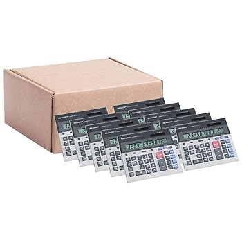 【中古】Sharp QS-2130 ツインパワードディスプレイ 12桁/カートン 電卓10個