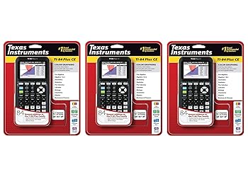 【中古】Texas Instruments TI-84 Plus CE Graphing Calculator, Black, Pack 3