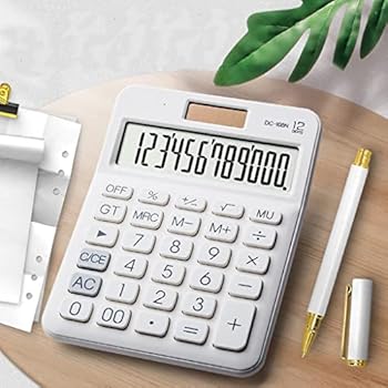 【中古】12桁の卓上ソーラーミニ電卓学校の学生の小さな商業用品のための大きなボタンの財務会計ツール (Color : E, Size : 13.6cm X 9.8cm X 3.2cm)｜AJIMURA-SHOP
