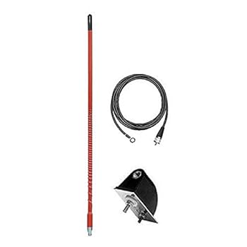 【中古】Firestik LG3-M2R 3フィート 地面無し チューニング可能チップ CBラジオアンテナキット (レッド)