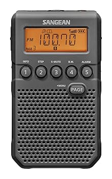【中古】Sangean DT-800BK AM/FM/NOAA 気象警報充電式ポケットラジオ(ブラック/グレー)