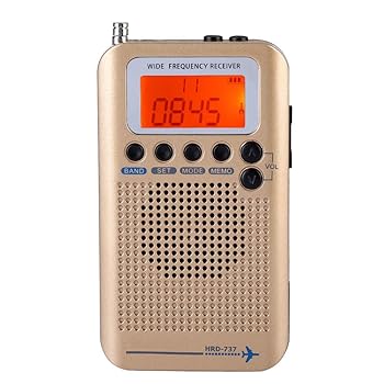 【中古】エアバンドラジオレシーバー AIR FM AM CB SW VHF フルバンド ハンドヘルド 飛行機 デジタル 旅行ラジオ受信機 押しひろげる空中線付き添い人 蓄電池内蔵