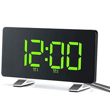 【中古】QANA FMラジオ付き寝室用目覚まし時計、デュアルアラーム、6.7インチLED、充電用USBポート、4明るさ、12 / 24H 18,019円