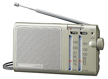 【中古】パナソニック ラジオ FM/AM/ワイドFM対応 シルバー RF-U156-S