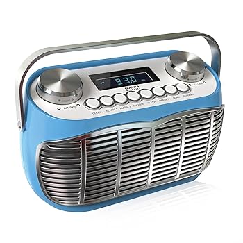 【中古】Audible Fidelityポータブルラジオ、AM FMラジオ、アラームクロックラジオ、レトロラジオ、短波ラジオ、FMラジオ、バッテリー駆動または主電源ラ