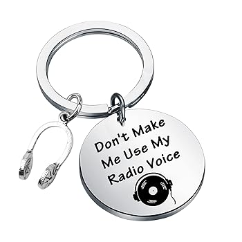 【中古】FAADBUK 面白いラジオDJギフト ラジオホストギフト Don't Make Me Use My Radio 音声ギフト ラジオオペレーター用, 金属, ステンレススチール,