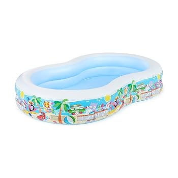 【中古】INTEX(インテックス) スイムセンターパラダイスシーサイドプール 楕円形 ベージュ 262×160×46cm 56490 [日本正規品] 5,738円