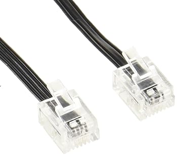 【中古】エレコム モジュラーケーブル モデム 1m スリム ブラック MJ-1BK