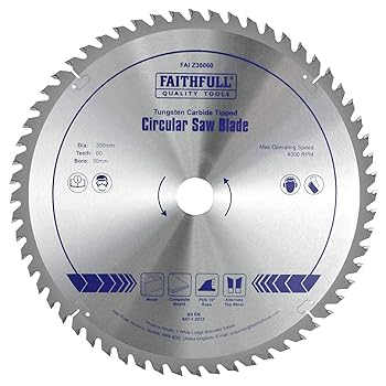 【中古】Faithfull Circular Saw Blade TCT 300 x 30 x 60歯
