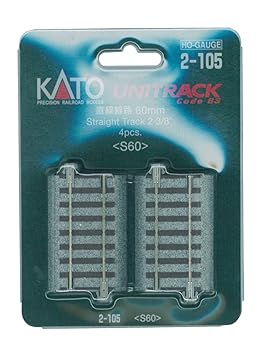 【中古】KATO HOゲージ 直線線路 60mm 4本入 2-105 鉄道模型用品
