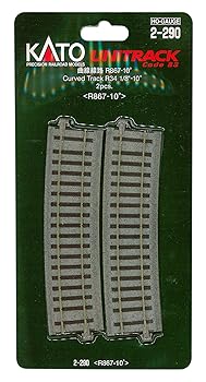 【中古】KATO HOゲージ 曲線線路 R867-10° 2本入 2-290 鉄道模型用品