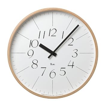 【中古】Lemnos (レムノス) 掛け時計 アナログ リキ RIKI CLOCK L WR-0312 Lナチュラル 直径354×厚さ48mm|AJIMURA-SHOP